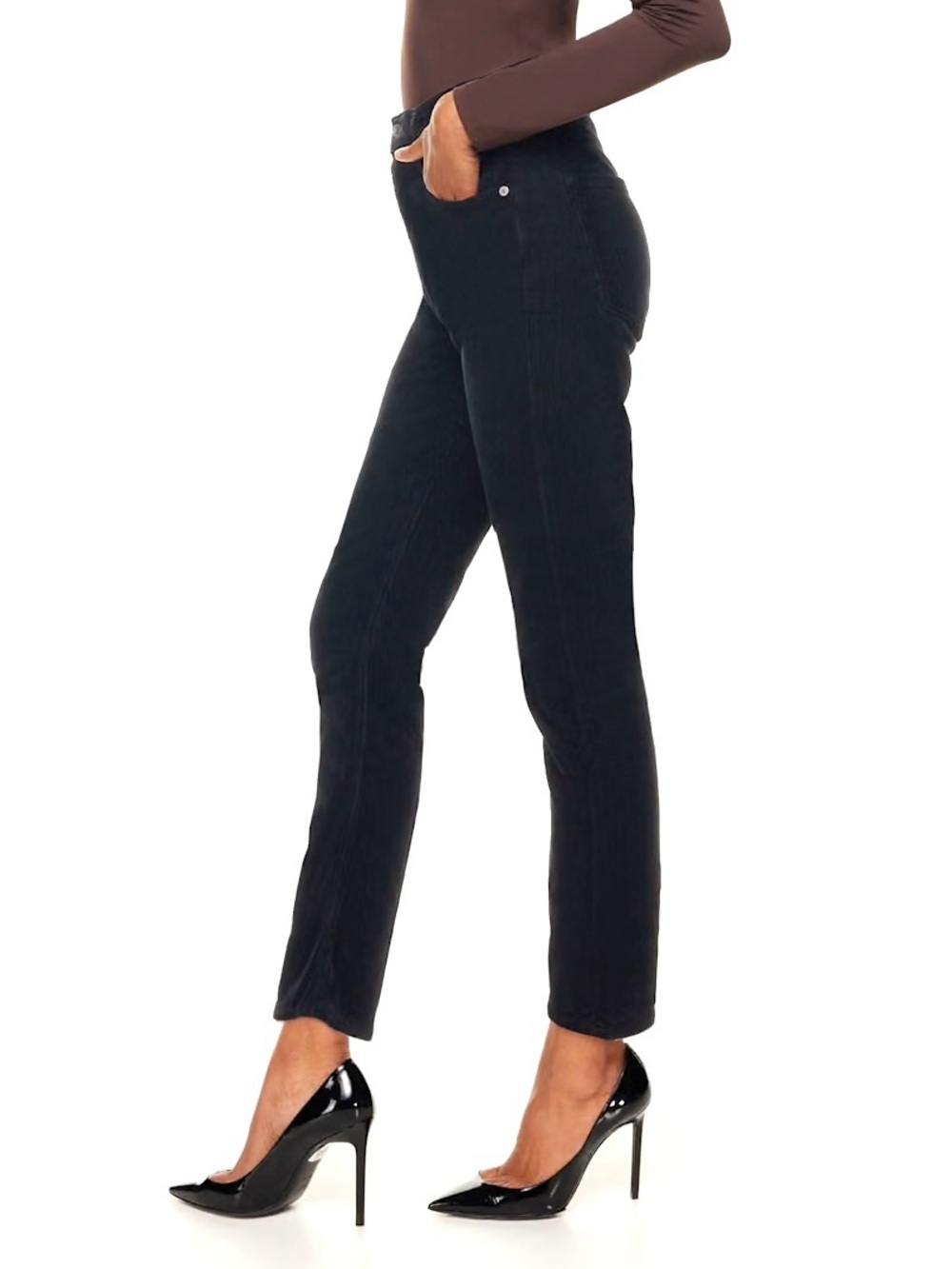 Citizens Of Humanity Jolene Corduroy Jeans in Washed Black Size 23 - Picture 7 of 11
